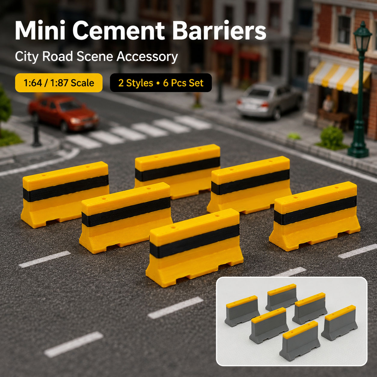 Model Kit Cement - Conjunto de 6 Peças de Mini