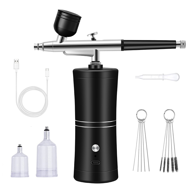 Airbrush Compressor Kit - Aerógrafo sem fio recarregável portátil com