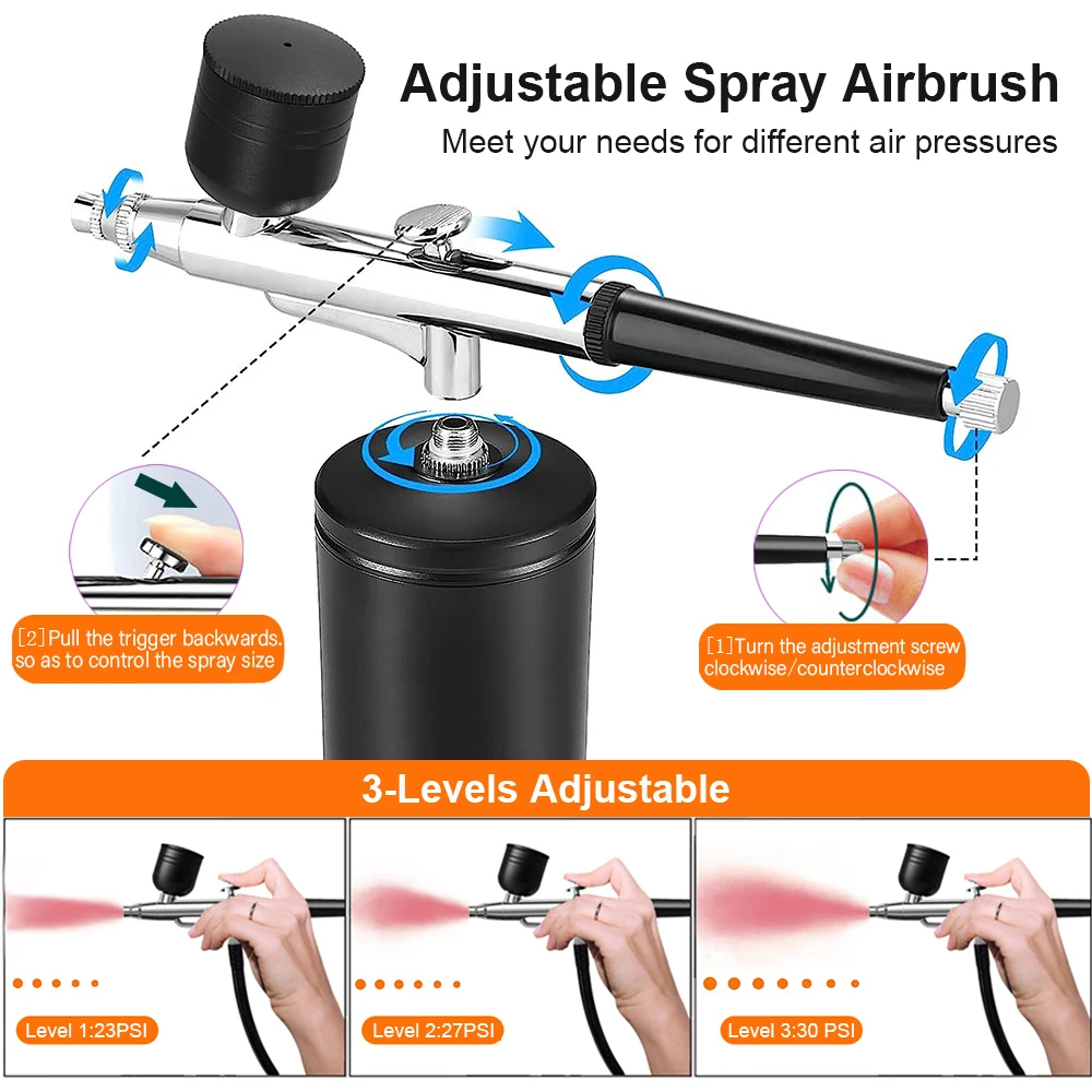 Conjunto de Aerógrafo Portátil - Airbrush Compressor Kit avaliação e preço