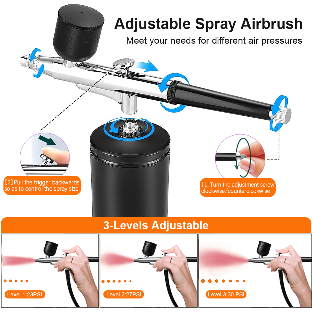 Aerógrafo com compressor portá - Airbrush Compressor Kit avaliação e preço