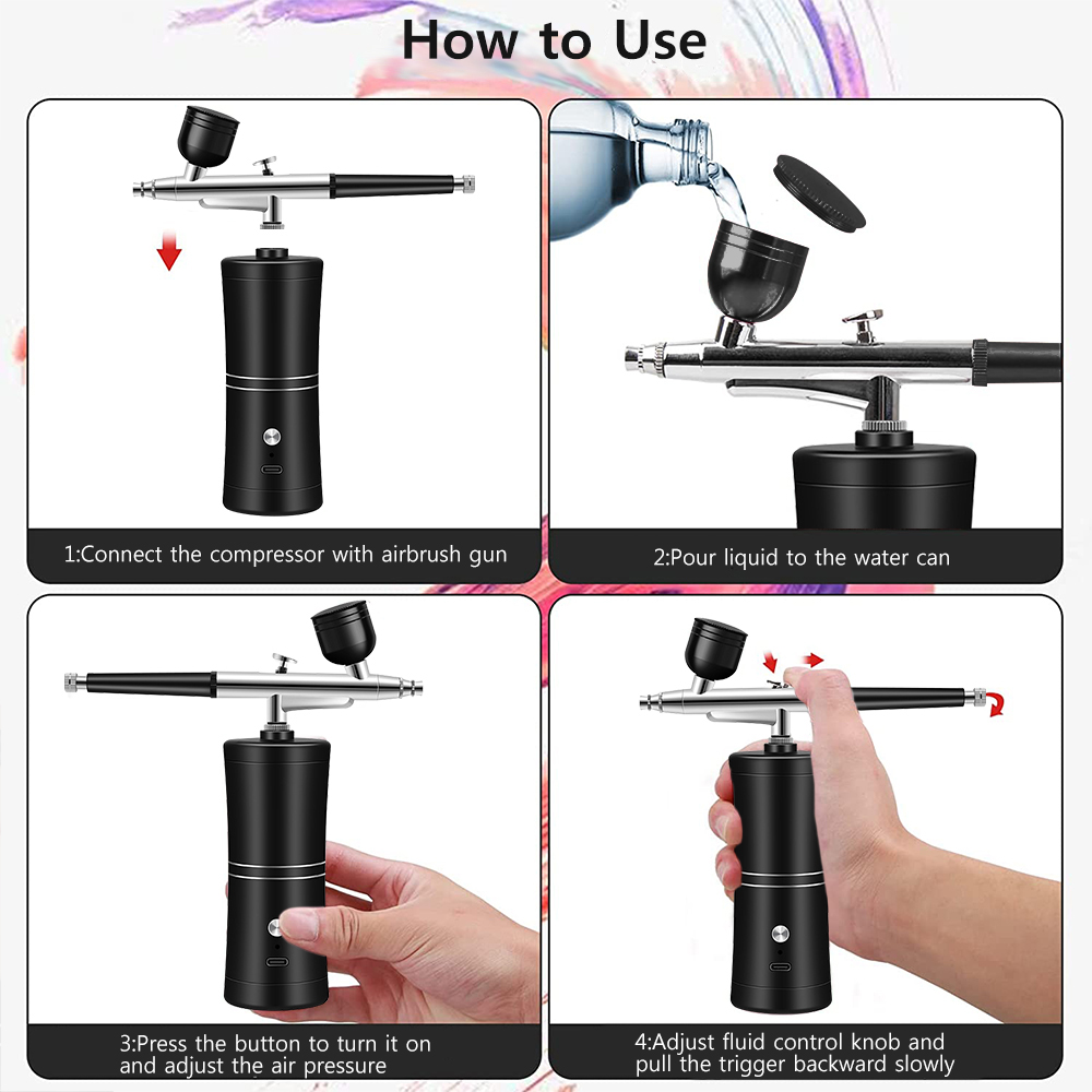 Prego de aerógrafo com com com - Airbrush Compressor Kit avaliação e preço
