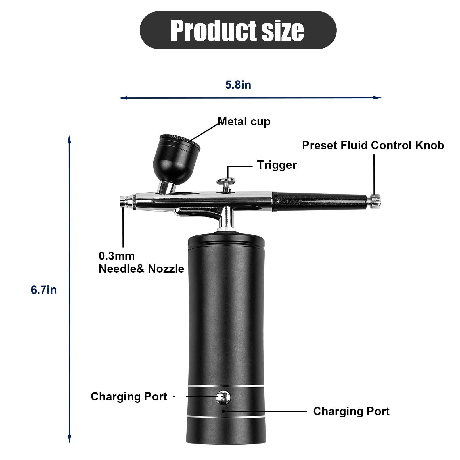 Kit de Aerógrafo Recarregável  - Airbrush Compressor Kit avaliação e preço